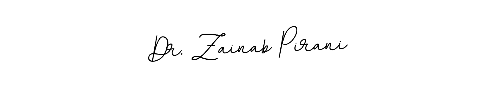 The best way (BallpointsItalic-DORy9) to make a short signature is to pick only two or three words in your name. The name Dr. Zainab Pirani include a total of six letters. For converting this name. Dr. Zainab Pirani signature style 11 images and pictures png