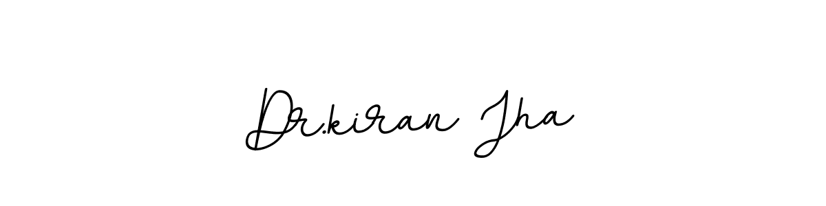 Make a beautiful signature design for name Dr.kiran Jha. With this signature (BallpointsItalic-DORy9) style, you can create a handwritten signature for free. Dr.kiran Jha signature style 11 images and pictures png