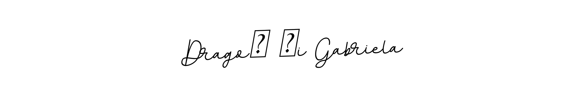 How to make Dragoș și Gabriela name signature. Use BallpointsItalic-DORy9 style for creating short signs online. This is the latest handwritten sign. Dragoș și Gabriela signature style 11 images and pictures png