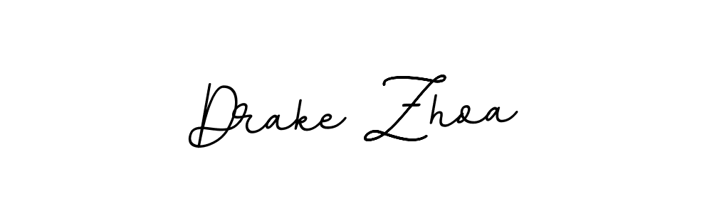 How to make Drake Zhoa name signature. Use BallpointsItalic-DORy9 style for creating short signs online. This is the latest handwritten sign. Drake Zhoa signature style 11 images and pictures png