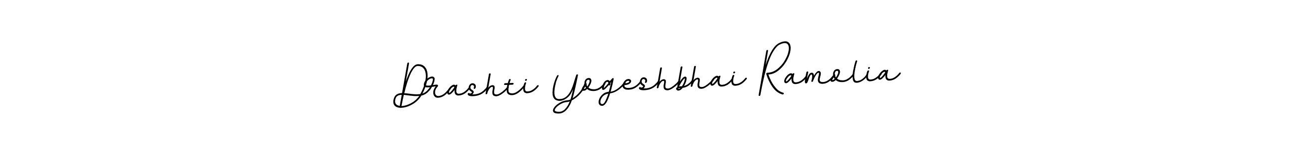 Make a beautiful signature design for name Drashti Yogeshbhai Ramolia. With this signature (BallpointsItalic-DORy9) style, you can create a handwritten signature for free. Drashti Yogeshbhai Ramolia signature style 11 images and pictures png