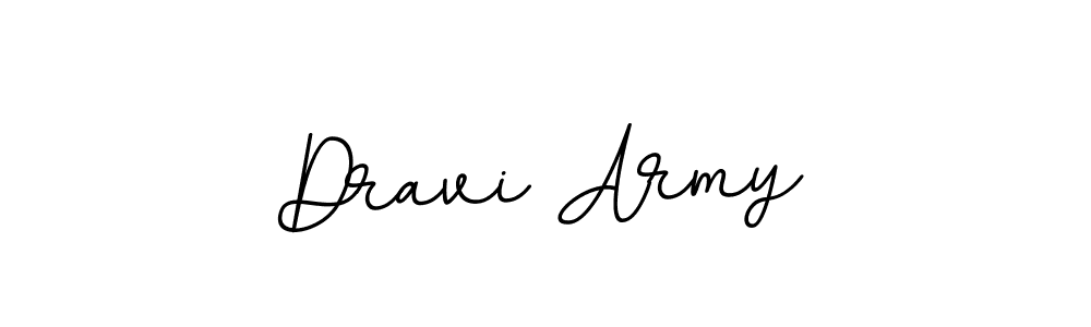 Use a signature maker to create a handwritten signature online. With this signature software, you can design (BallpointsItalic-DORy9) your own signature for name Dravi Army. Dravi Army signature style 11 images and pictures png
