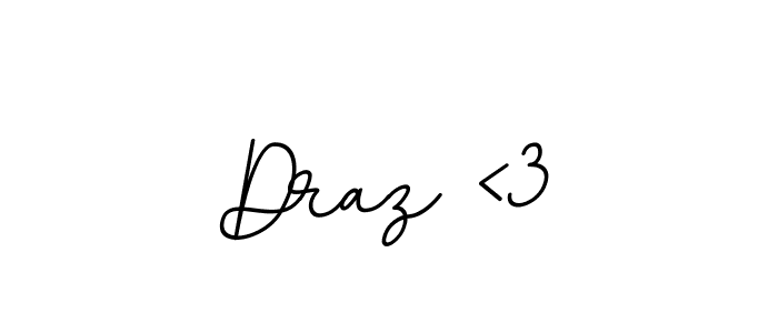 Use a signature maker to create a handwritten signature online. With this signature software, you can design (BallpointsItalic-DORy9) your own signature for name Draz <3. Draz <3 signature style 11 images and pictures png