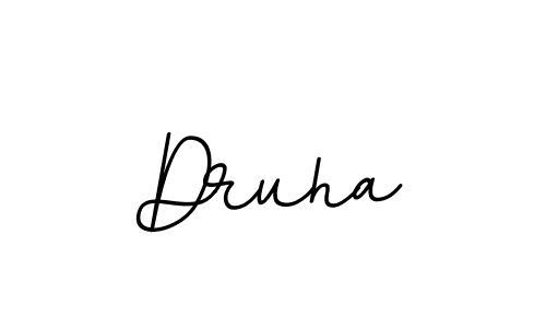 You should practise on your own different ways (BallpointsItalic-DORy9) to write your name (Druha) in signature. don't let someone else do it for you. Druha signature style 11 images and pictures png