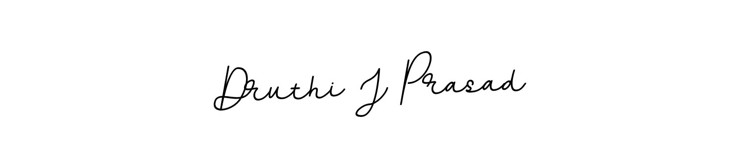 Design your own signature with our free online signature maker. With this signature software, you can create a handwritten (BallpointsItalic-DORy9) signature for name Druthi J Prasad. Druthi J Prasad signature style 11 images and pictures png