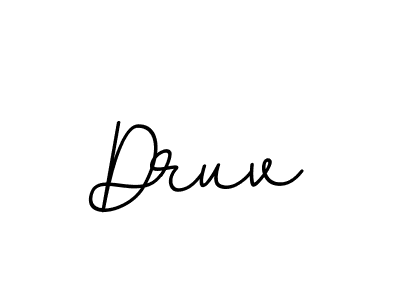 Druv stylish signature style. Best Handwritten Sign (BallpointsItalic-DORy9) for my name. Handwritten Signature Collection Ideas for my name Druv. Druv signature style 11 images and pictures png