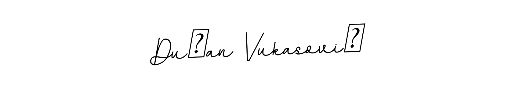 Make a beautiful signature design for name Dušan Vukasović. With this signature (BallpointsItalic-DORy9) style, you can create a handwritten signature for free. Dušan Vukasović signature style 11 images and pictures png