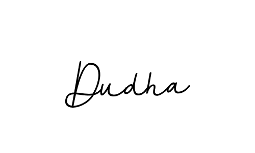 Design your own signature with our free online signature maker. With this signature software, you can create a handwritten (BallpointsItalic-DORy9) signature for name Dudha. Dudha signature style 11 images and pictures png