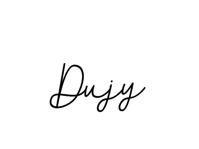 Design your own signature with our free online signature maker. With this signature software, you can create a handwritten (BallpointsItalic-DORy9) signature for name Dujy. Dujy signature style 11 images and pictures png