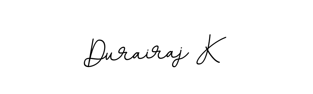 The best way (BallpointsItalic-DORy9) to make a short signature is to pick only two or three words in your name. The name Durairaj K include a total of six letters. For converting this name. Durairaj K signature style 11 images and pictures png