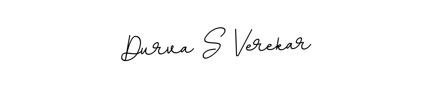 How to make Durva S Verekar name signature. Use BallpointsItalic-DORy9 style for creating short signs online. This is the latest handwritten sign. Durva S Verekar signature style 11 images and pictures png