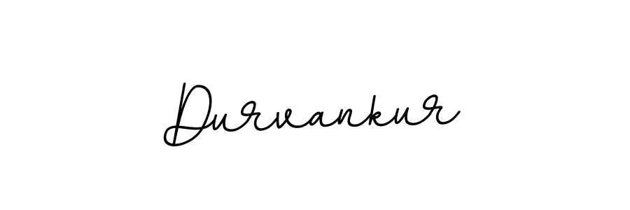 How to make Durvankur name signature. Use BallpointsItalic-DORy9 style for creating short signs online. This is the latest handwritten sign. Durvankur signature style 11 images and pictures png