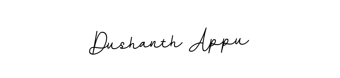 The best way (BallpointsItalic-DORy9) to make a short signature is to pick only two or three words in your name. The name Dushanth Appu include a total of six letters. For converting this name. Dushanth Appu signature style 11 images and pictures png