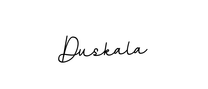 How to make Duskala name signature. Use BallpointsItalic-DORy9 style for creating short signs online. This is the latest handwritten sign. Duskala signature style 11 images and pictures png