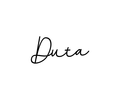 How to make Duta name signature. Use BallpointsItalic-DORy9 style for creating short signs online. This is the latest handwritten sign. Duta signature style 11 images and pictures png