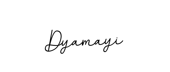 Use a signature maker to create a handwritten signature online. With this signature software, you can design (BallpointsItalic-DORy9) your own signature for name Dyamayi. Dyamayi signature style 11 images and pictures png