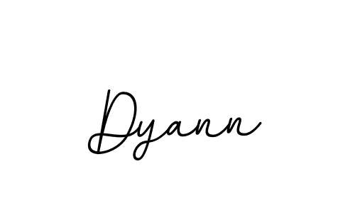 Use a signature maker to create a handwritten signature online. With this signature software, you can design (BallpointsItalic-DORy9) your own signature for name Dyann. Dyann signature style 11 images and pictures png