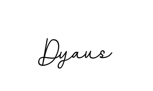 Use a signature maker to create a handwritten signature online. With this signature software, you can design (BallpointsItalic-DORy9) your own signature for name Dyaus. Dyaus signature style 11 images and pictures png
