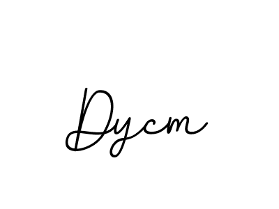 The best way (BallpointsItalic-DORy9) to make a short signature is to pick only two or three words in your name. The name Dycm include a total of six letters. For converting this name. Dycm signature style 11 images and pictures png