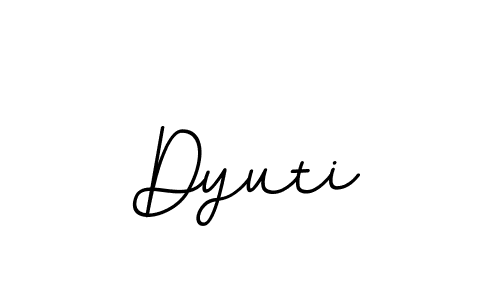 Design your own signature with our free online signature maker. With this signature software, you can create a handwritten (BallpointsItalic-DORy9) signature for name Dyuti. Dyuti signature style 11 images and pictures png