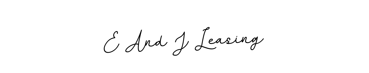 Use a signature maker to create a handwritten signature online. With this signature software, you can design (BallpointsItalic-DORy9) your own signature for name E And J Leasing. E And J Leasing signature style 11 images and pictures png