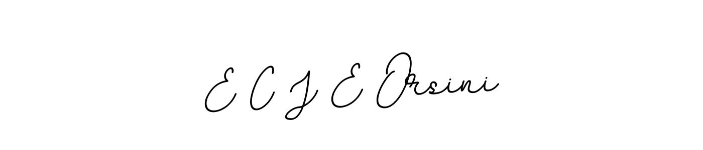 This is the best signature style for the E C J E Orsini name. Also you like these signature font (BallpointsItalic-DORy9). Mix name signature. E C J E Orsini signature style 11 images and pictures png