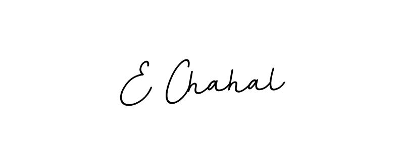 This is the best signature style for the E Chahal name. Also you like these signature font (BallpointsItalic-DORy9). Mix name signature. E Chahal signature style 11 images and pictures png