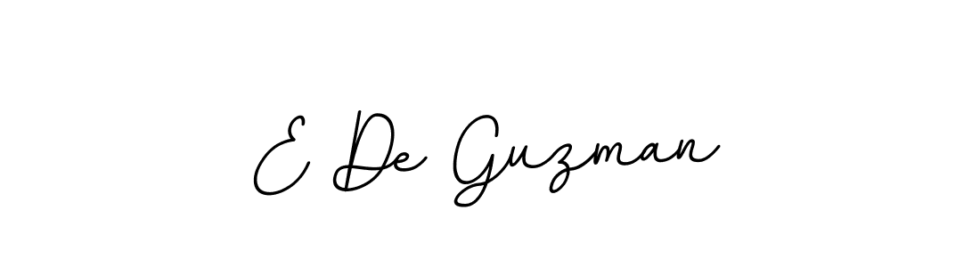 How to make E De Guzman name signature. Use BallpointsItalic-DORy9 style for creating short signs online. This is the latest handwritten sign. E De Guzman signature style 11 images and pictures png