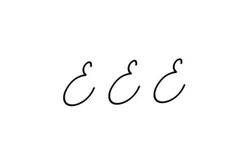 This is the best signature style for the E E E name. Also you like these signature font (BallpointsItalic-DORy9). Mix name signature. E E E signature style 11 images and pictures png