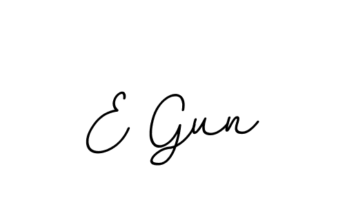 Use a signature maker to create a handwritten signature online. With this signature software, you can design (BallpointsItalic-DORy9) your own signature for name E Gun. E Gun signature style 11 images and pictures png