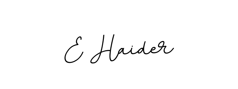 Create a beautiful signature design for name E Haider. With this signature (BallpointsItalic-DORy9) fonts, you can make a handwritten signature for free. E Haider signature style 11 images and pictures png