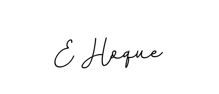 Create a beautiful signature design for name E Hoque. With this signature (BallpointsItalic-DORy9) fonts, you can make a handwritten signature for free. E Hoque signature style 11 images and pictures png