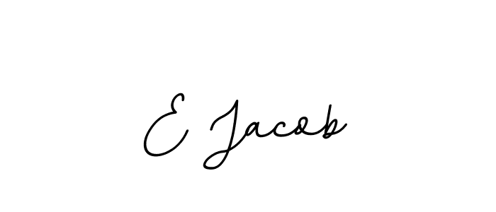 Use a signature maker to create a handwritten signature online. With this signature software, you can design (BallpointsItalic-DORy9) your own signature for name E Jacob. E Jacob signature style 11 images and pictures png