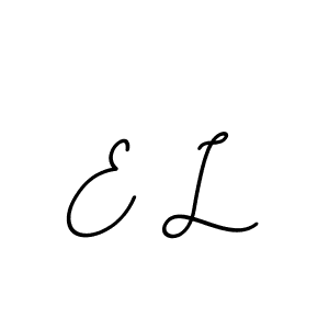 You should practise on your own different ways (BallpointsItalic-DORy9) to write your name (E L) in signature. don't let someone else do it for you. E L signature style 11 images and pictures png