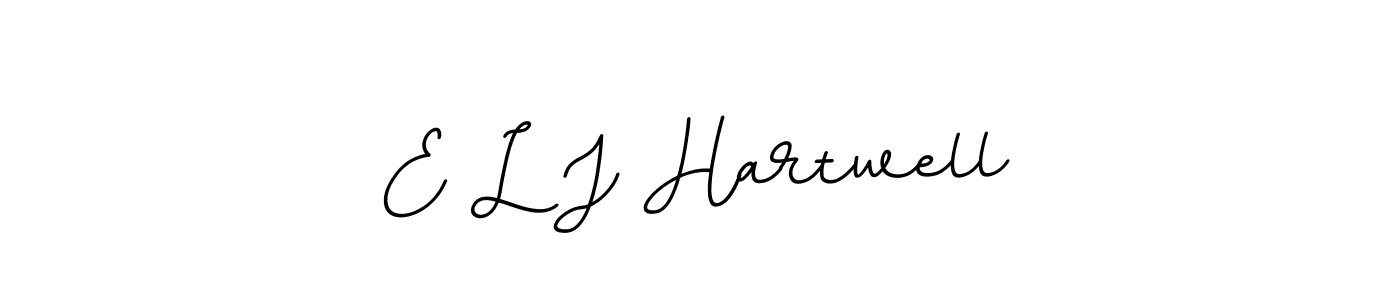 Design your own signature with our free online signature maker. With this signature software, you can create a handwritten (BallpointsItalic-DORy9) signature for name E L J Hartwell. E L J Hartwell signature style 11 images and pictures png