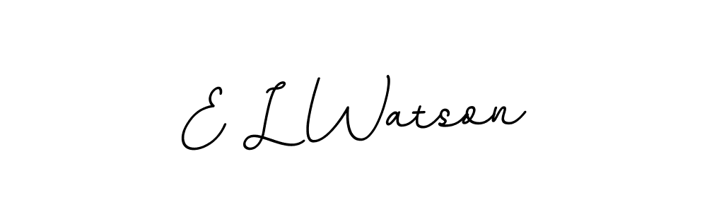 BallpointsItalic-DORy9 is a professional signature style that is perfect for those who want to add a touch of class to their signature. It is also a great choice for those who want to make their signature more unique. Get E L Watson name to fancy signature for free. E L Watson signature style 11 images and pictures png