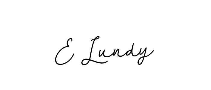 How to make E Lundy name signature. Use BallpointsItalic-DORy9 style for creating short signs online. This is the latest handwritten sign. E Lundy signature style 11 images and pictures png