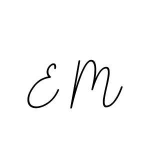 It looks lik you need a new signature style for name E M. Design unique handwritten (BallpointsItalic-DORy9) signature with our free signature maker in just a few clicks. E M signature style 11 images and pictures png