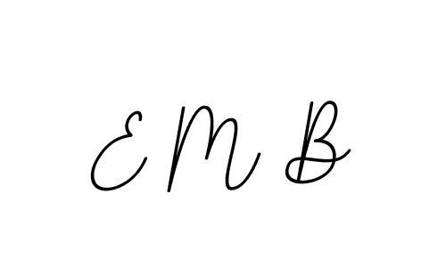 It looks lik you need a new signature style for name E M B. Design unique handwritten (BallpointsItalic-DORy9) signature with our free signature maker in just a few clicks. E M B signature style 11 images and pictures png