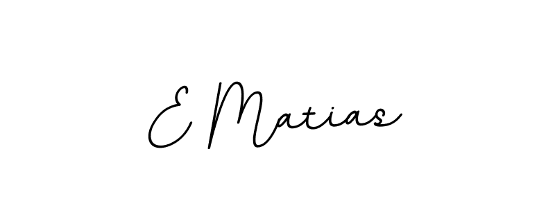 Use a signature maker to create a handwritten signature online. With this signature software, you can design (BallpointsItalic-DORy9) your own signature for name E Matias. E Matias signature style 11 images and pictures png