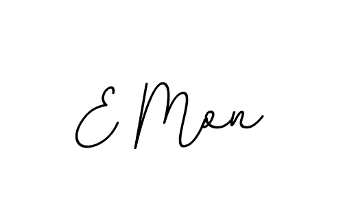 Design your own signature with our free online signature maker. With this signature software, you can create a handwritten (BallpointsItalic-DORy9) signature for name E Mon. E Mon signature style 11 images and pictures png