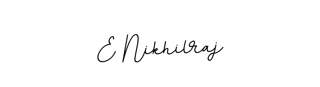 if you are searching for the best signature style for your name E Nikhilraj. so please give up your signature search. here we have designed multiple signature styles  using BallpointsItalic-DORy9. E Nikhilraj signature style 11 images and pictures png