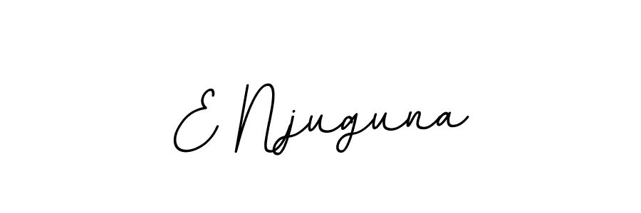 How to make E Njuguna name signature. Use BallpointsItalic-DORy9 style for creating short signs online. This is the latest handwritten sign. E Njuguna signature style 11 images and pictures png