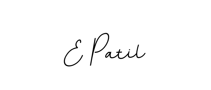 How to make E Patil name signature. Use BallpointsItalic-DORy9 style for creating short signs online. This is the latest handwritten sign. E Patil signature style 11 images and pictures png