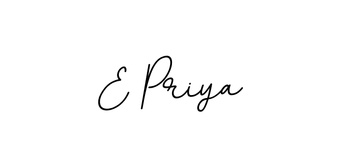 The best way (BallpointsItalic-DORy9) to make a short signature is to pick only two or three words in your name. The name E Priya include a total of six letters. For converting this name. E Priya signature style 11 images and pictures png