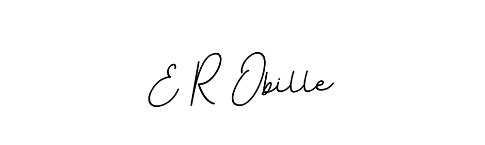 How to make E R Obille name signature. Use BallpointsItalic-DORy9 style for creating short signs online. This is the latest handwritten sign. E R Obille signature style 11 images and pictures png