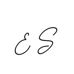 How to make E S name signature. Use BallpointsItalic-DORy9 style for creating short signs online. This is the latest handwritten sign. E S signature style 11 images and pictures png