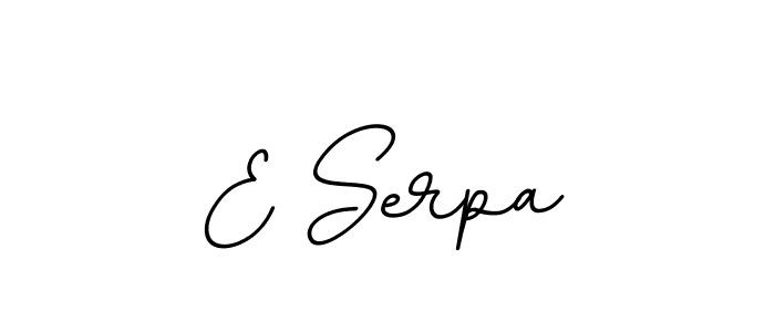 Design your own signature with our free online signature maker. With this signature software, you can create a handwritten (BallpointsItalic-DORy9) signature for name E Serpa. E Serpa signature style 11 images and pictures png