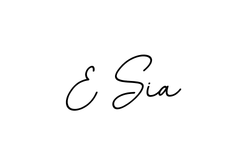 The best way (BallpointsItalic-DORy9) to make a short signature is to pick only two or three words in your name. The name E Sia include a total of six letters. For converting this name. E Sia signature style 11 images and pictures png