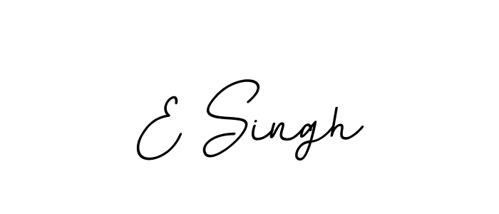 How to make E Singh name signature. Use BallpointsItalic-DORy9 style for creating short signs online. This is the latest handwritten sign. E Singh signature style 11 images and pictures png